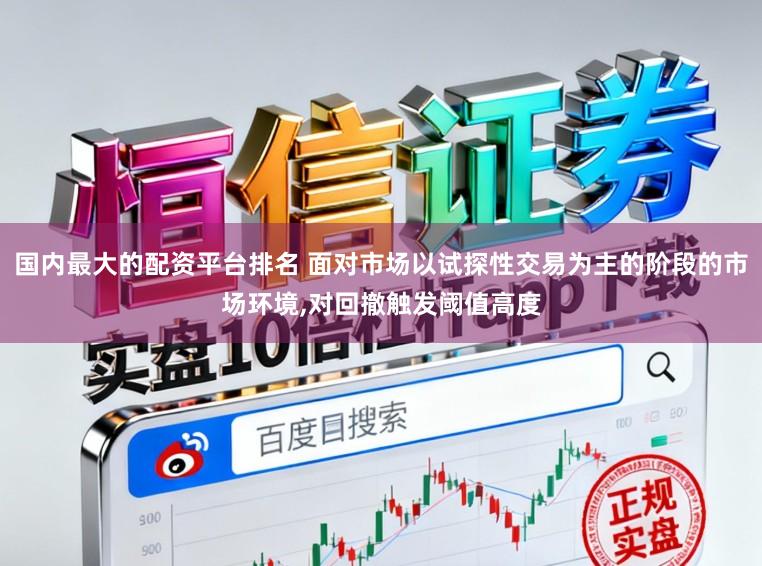 国内最大的配资平台排名 面对市场以试探性交易为主的阶段的市场环境,对回撤触发阈值高度