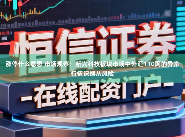 涨停什么意思 市场观察：新兴科技板块市场中外汇110网的异常行情识别从风险